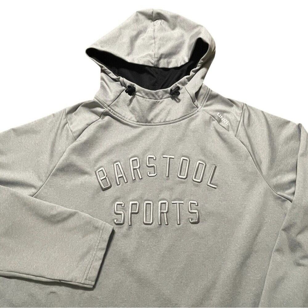 UNRL Barstool Golf Crossover Tech Performance Hoodie Sweatshirt Gray Large Men